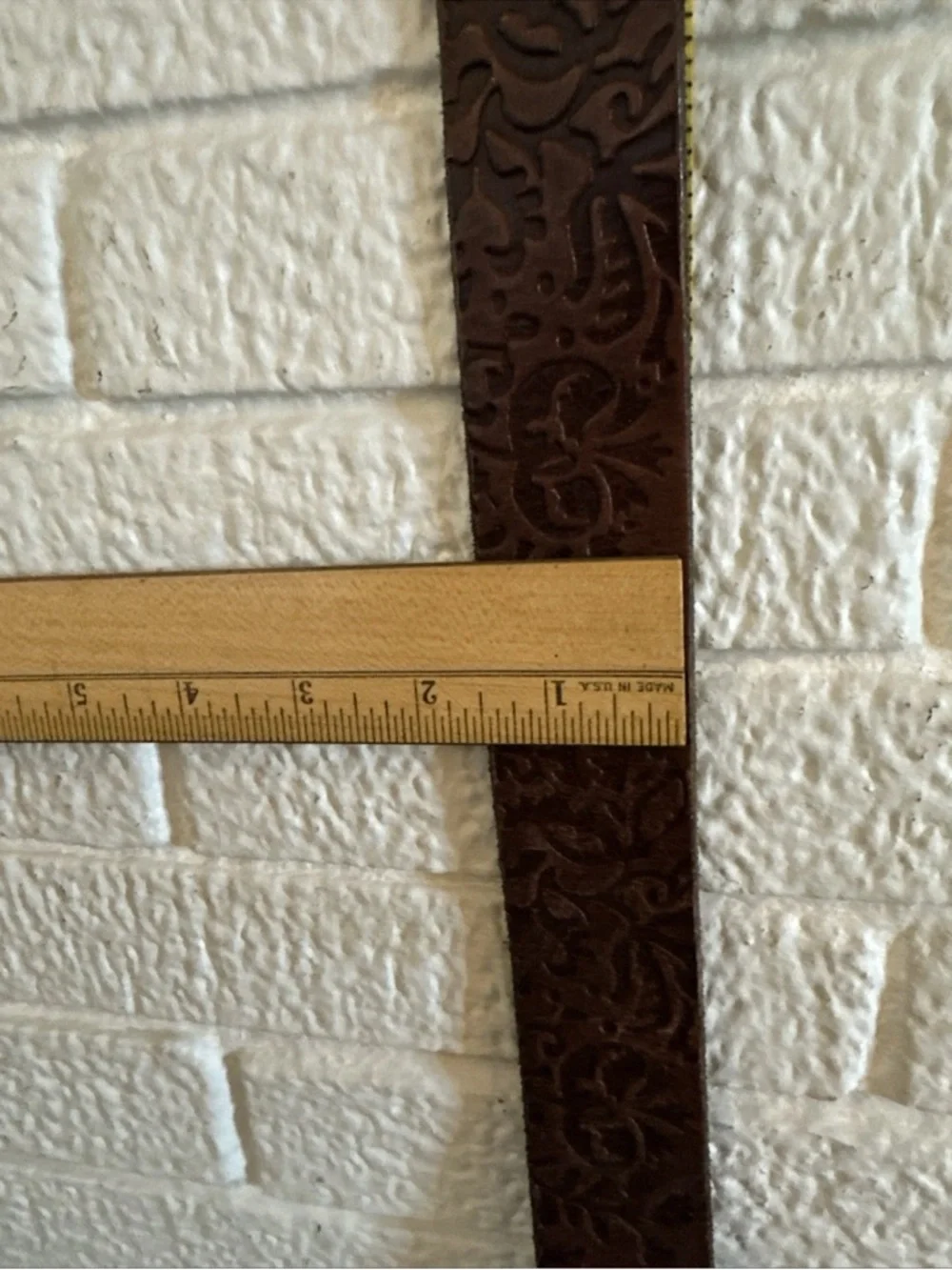 AEO EMBOSSED BOHO LEATHER BELT SMALL